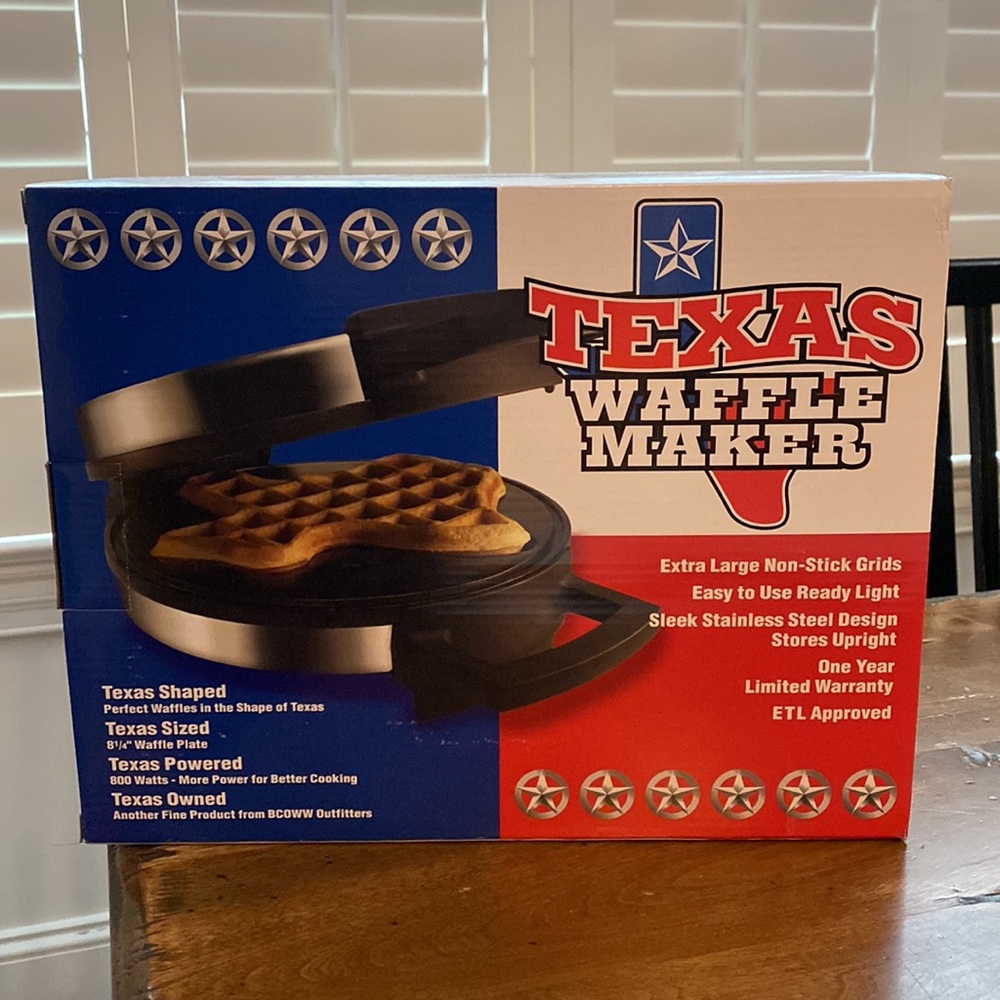 Texas waffle maker NIB